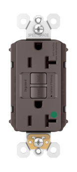 Pass & Seymour PT2097HG PlugTail Hospital Grade 20A Duplex Self-Test GFCI Receptacles with SafeLock Protection Brown