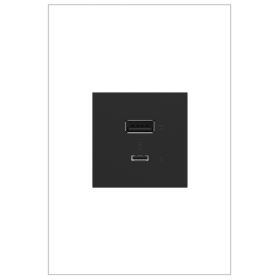 Pass & Seymour adorne ARUSB2AC6G4 adorne Ultra-Fast USB Type-A/C Outlet Module Graphite