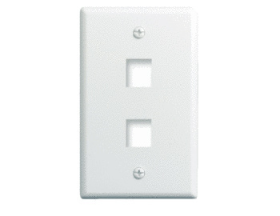 Pass & Seymour On-Q WP3402-IV 1-Gang 2-Port Keystone Wallplate Ivory