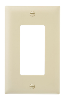 Pass & Seymour TP26I Thermoplastic One Gang Decorator Wall Plate Ivory