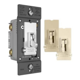 Pass & Seymour TSDLV703PTC Toggle Slide Dimmer Low Voltage Single Pole/3-Way 700VA TRI