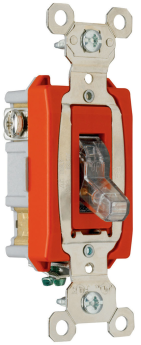 Pass & Seymour PS20AC1-CPL Heavy Duty Specification Grade Pilot Light Switch 120/277 VAC 20 A 1/2 hp