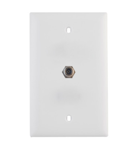 Pass & Seymour On-Q WP2008WHV1 Basic 3GHz Coax Wallplate White