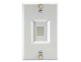 Pass & Seymour WP3467-SS WP Series Keystone Phone Wallplate, 1 Gang, 4.53 in L x 2.76 in W, Stainless Steel, Flush Mount