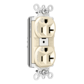 Pass & Seymour PT5362CDLA PlugTail Heavy Duty Spec Grade Plug Load Controllable Receptacle 20A 125V Light Almond