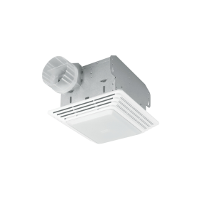 Broan 678 Ventilation Fan with Light 50 CFM 8 x 8-1/4 In. Housing 5-3/4 In. Housing Depth 10-5/8 x 11-1/8 In. Grille 4 In.