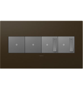 Pass & Seymour adorne AWP4GBR4 adorne Bronze 4-Gang Screwless Wall Plate