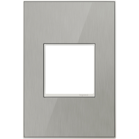 Pass & Seymour adorne AWM1G2MS4 adorne Brushed Stainless 1-Gang Screwless Wall Plate