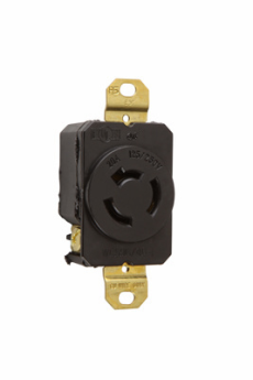 Pass & Seymour 7310 Non-NEMA 3-Wire Single Receptacle 20 A 125/250 VAC 3W