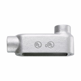 Crouse-Hinds LB250M 2-1/2 in LB Threaded Rigid Conduit Body With Built-in Rollers Malleable Form