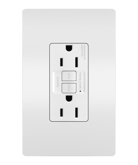 P&S 1597-W 15A SELF-TEST SPEC GFI RADIANT RECEPTACLE 125V WHITE