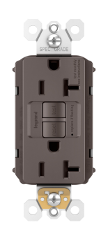 Pass & Seymour PlugTail PT2097-I Self-Test Duplex GFCI Receptacle 125 VAC 20 A 2 Poles 3 Wires Ivory