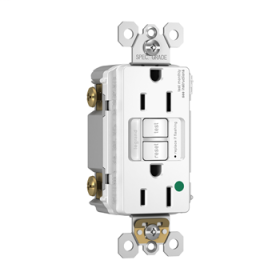 Pass & Seymour 1597HGNTLTRW Hospital-Grade Combination Tamper-Resistant 15A Self-Test Night Light/GFCI White