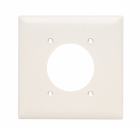 Pass & Seymour TP703LA Power Outlet Receptacle Openings Two Gang Light Almond Thermoplastic Plate