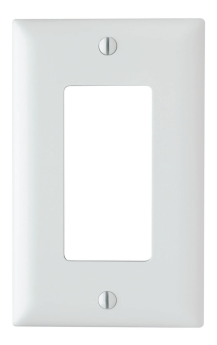 Pass & Seymour TP26W Thermoplastic 1-Gang Decorator Wall Plate White