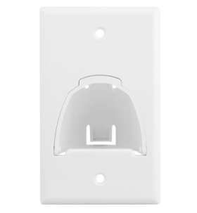 Pass & Seymour On-Q WP9001WH Single Gang Hinged Bullnose Wall Plate White