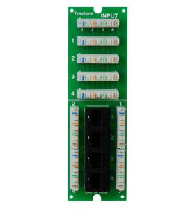 Pass & Seymour On-Q TM0404 Combo Phone and Cat 5e Data Board 4 phone 4 data for MDU enclosure