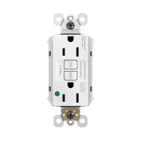 Pass & Seymour PT1597HGTRWRW PlugTail Hospital Grade Tamper-Resistant Weather-Resistant 15A Duplex Self-Test GFCI Receptacle White