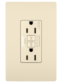 P&S 1597TR-LA 15A SELF-TEST TR SPEC GFI RADIANT RECEPTACLE 125V LA