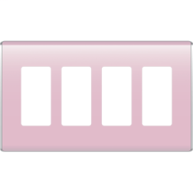 Pass & Seymour On-Q WP5004-CP 4-Gang Studio Wall Plate Cameo Pink WP5004-CP