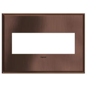 Pass & Seymour adorne AWC3GMAC4 adorne Matte Antique Copper 3-Gang Screwless Wall Plate