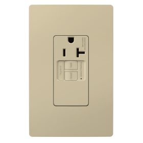 Pass & Seymour radiant 2097TRSGLI radiant Tamper-Resistant 20A Simplex Self-Test GFCI Receptacles with SafeLock Protection Ivory