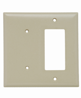 Pass & Seymour Sierraplex SP1426-I Standard Combination Wallplate 1 Gang Ivory 5 in Thermoplastic