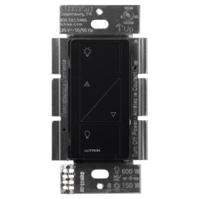 Lutron Caseta PD-6WCL-BL 1-Pole Wireless Load Control Dimmer On/Off Operation Mode 120 VAC 60/30 ft Incandescent/Halogen Lamp