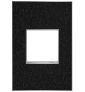 Pass & Seymour adorne AWM1G2BLS4 adorne Black Stainless 1-Gang Screwless Wall Plate