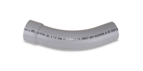 Kraloy 078602 B40STD1045 SCH 40 Bell End Standard Radius Conduit Elbow 1 in Trade 45 deg PVC