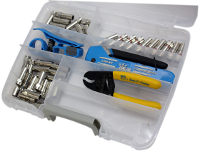 Ideal 33-620 Economy Coax Compression Starter Kit - Includes Linear X3 Compression Tool PrepPRO Coax/UTP Cable Stripper