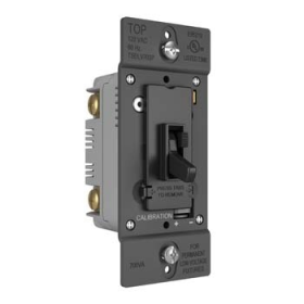 Pass & Seymour TSDLV703PBK TradeMaster Toggle Slide Dimmer Low Voltage Single Pole/3-Way 700VA Black