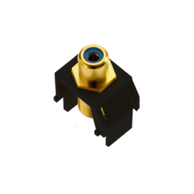 Pass & Seymour On-Q WP3464-BK Blue RCA to F-Connector Black