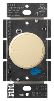 Lutron RCL-153PNL-IV Dalia LED+ Single-Pole or 3-Way Rotary Knob Dimmer Switch with Locator Light 150W LED 600W Incandescent