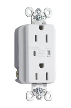 Pass & Seymour 5262WSP Specification Grade Surge Protective Duplex Receptacle White 15 A 125 VAC 3W