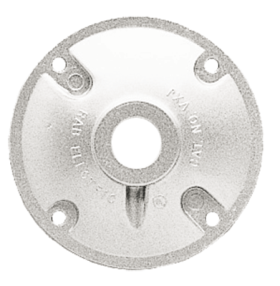 RAB XC1 4 In. Diameter 1-Hole Heavy-Duty Weatherproof Cover 1/2 In. Taps Die Cast Aluminum Natural