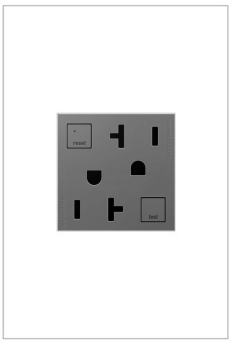 Pass & Seymour adorne AGFTR2202M4 adorne Tamper-Resistant 20A Duplex Self-Test GFCI Receptacles Magnesium