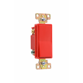 Pass & Seymour 2623-347RED 3-Way Grounded Specification Grade Decorator Switch, 347 VAC, 20 A