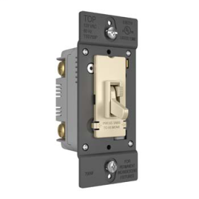 Pass & Seymour TSD703PLA Toggle Slide Dimmer Incandescent Single Pole /3-Way 700W Light Almond TSD703PLA