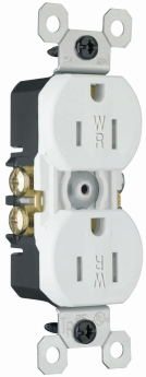 Pass & Seymour 3232TRWRW Trademaster 15A 125V Weather-Resistant Duplex Receptacle White