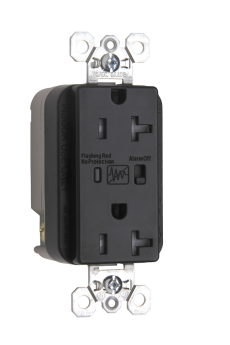 Pass & Seymour TR5362BKSP Tamper-Resistant Extra Heavy-Duty Surge Protective Duplex Receptacle Black