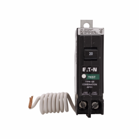 Cutler-Hammer QB1015CAF 15A 1-Pole AFCI 120/240V 10kA Bolt-On Circuit Breaker with Pigtail