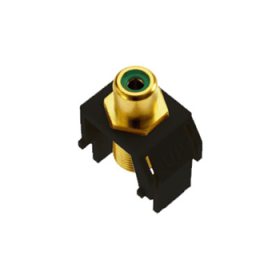 Pass & Seymour On-Q WP3463-BK Green RCA to F-Connector Black