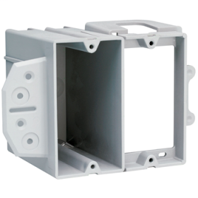 Pass & Seymour PDV2B Low-Voltage Mount Box, Plastic, 22.5 cu-in, 2 Gangs, 10.89 in H x 7-3/4 in W x 3-3/4 in D