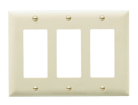 Pass & Seymour TradeMaster TP263-RED Standard Wallplate, 3 Gangs, Red, 7 in H x 5.27 in W, Nylon