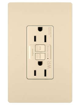 P&S 1597TRWR-I 15A SELF-TEST TR WR SPEC GFI RADIANT RECEPTACLE 125V IVORY