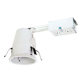 Cooper Air-Tite E4RTATSB Remodel Housing With Adjustable Socket Bracket Halogen/CFL/LED Lamp Non-Insulated Insulation 120 VAC