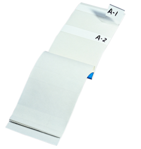 Ideal 44-151 Write-On Wire Marker Booklet, 2-1/2 in L x 1 in W, White, Plastic Impregnated Cloth