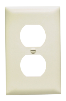 Pass & Seymour TP8LA Duplex Receptacle Openings One Gang Light Almond Thermoplastic Plate