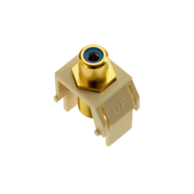 Pass & Seymour On-Q WP3464-LA Blue RCA to F-Connector Light Almond